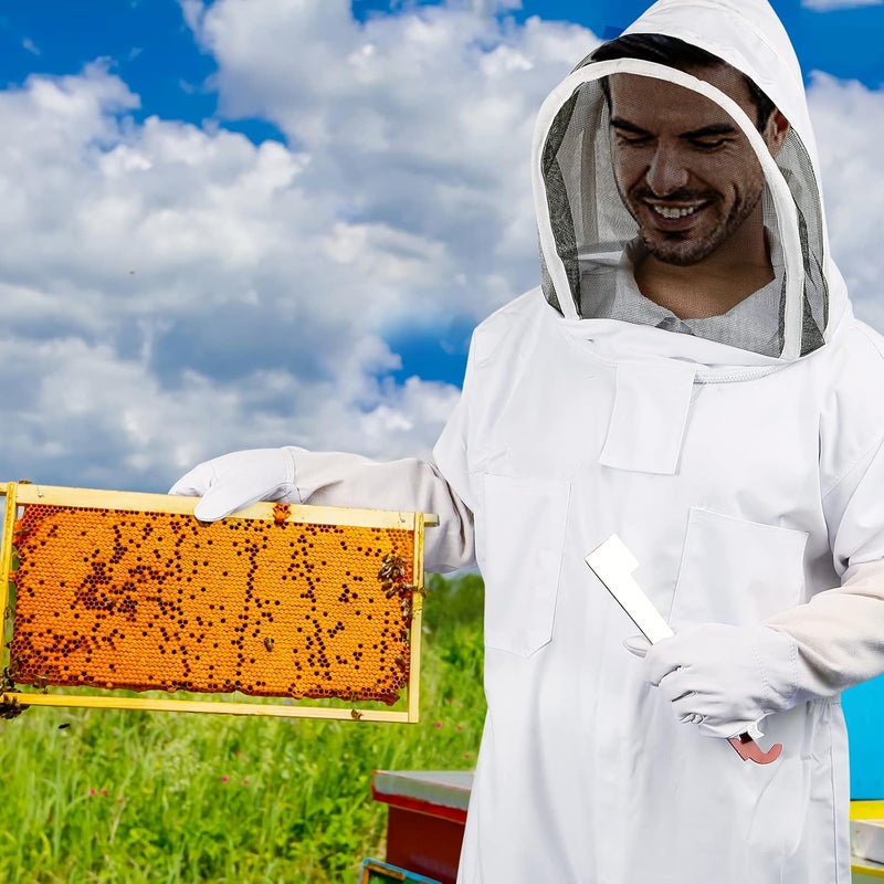 ECKXCH Professional Bee Suit for Men Women with Gloves, Full Body Beekeeping Suit with Ventilated Hood, Bee Outfit for Backyard Beginner Beekeepers L - Image 5